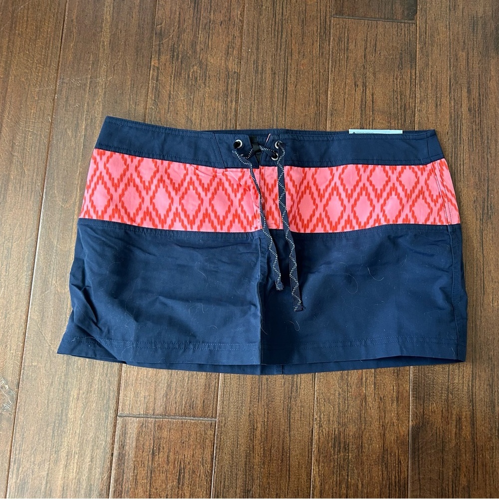 NWT Patagonia Board Skirtie Navy Blue Pink Tribal Outdoor Swimming Skirt Size 14